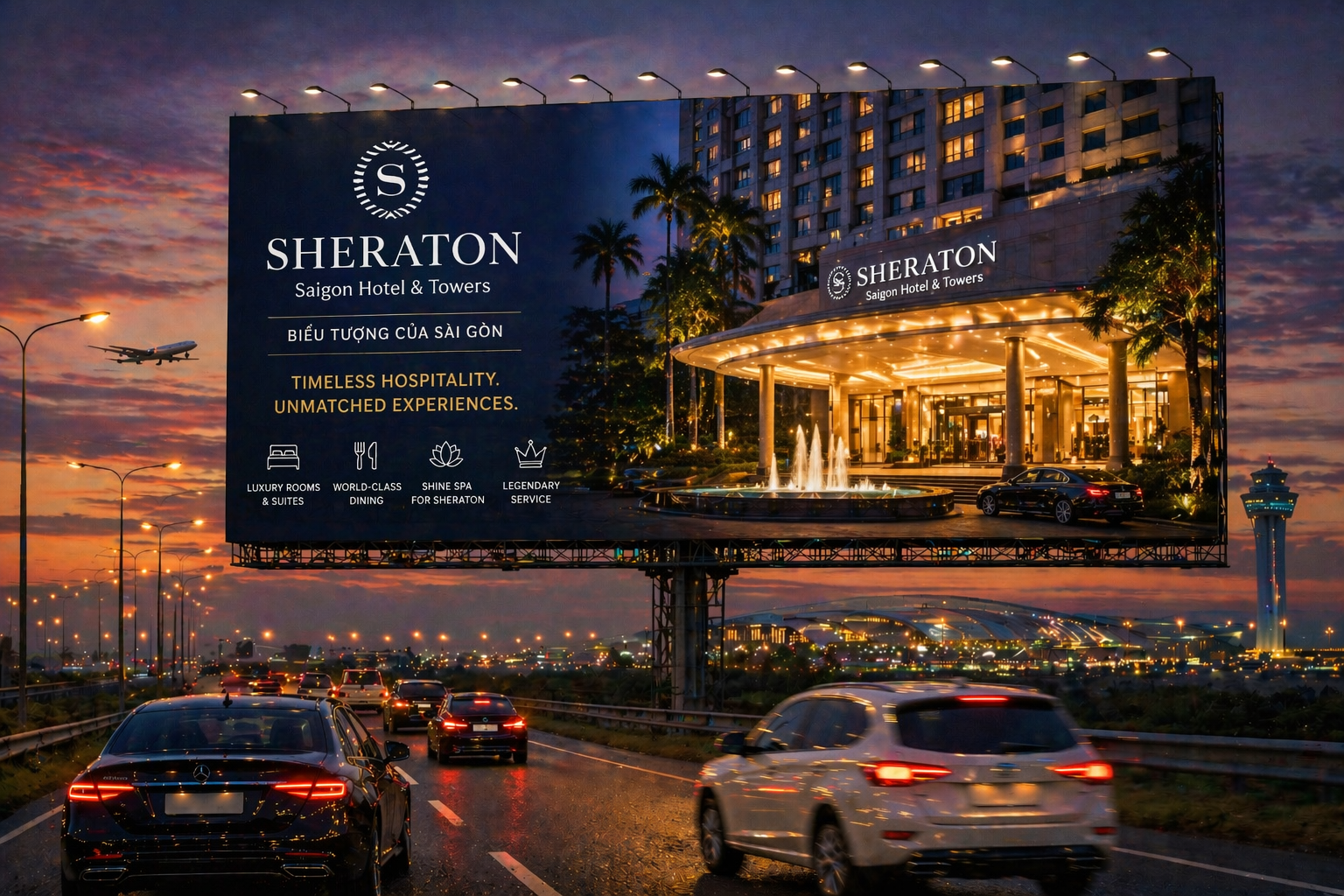 Sheraton Saigon Billboard T2 Mockup